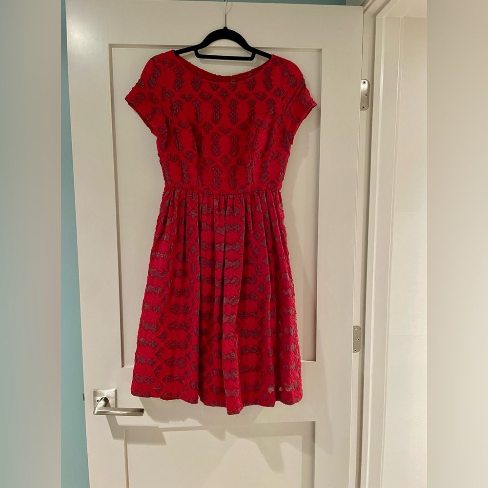 Moulinette Soeurs | Red Lace Dress